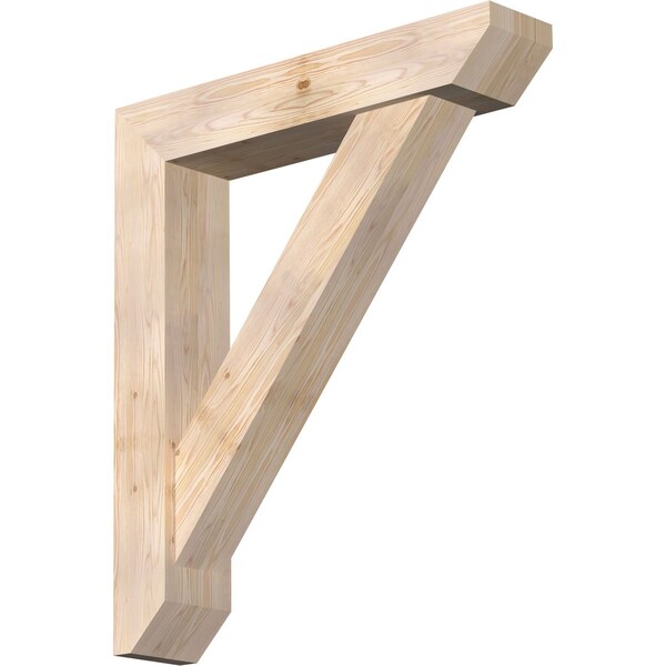 Ekena Millwork Traditional Slat Smooth Bracket w/ Offset Brace, Douglas Fir, 7 1/2"W x 38"D x 44"H BKT0806X38X44TRA06SDF - main